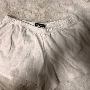 White Eyelet Shorts brandy melville